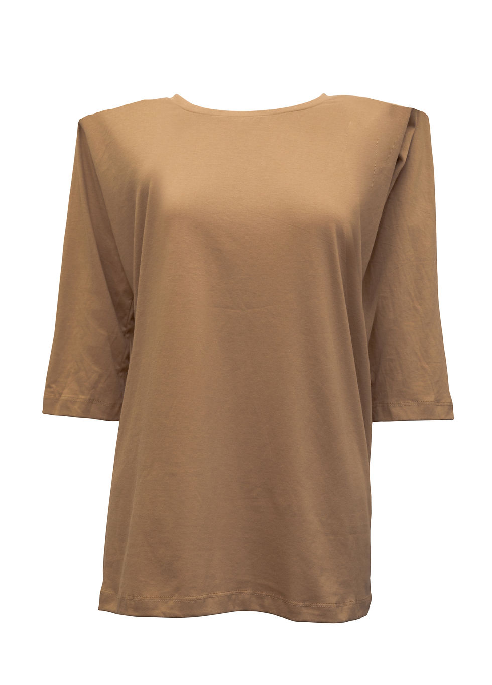 T-SHIRT GRACE SHOULDERS PADS INSIDE BEIGE