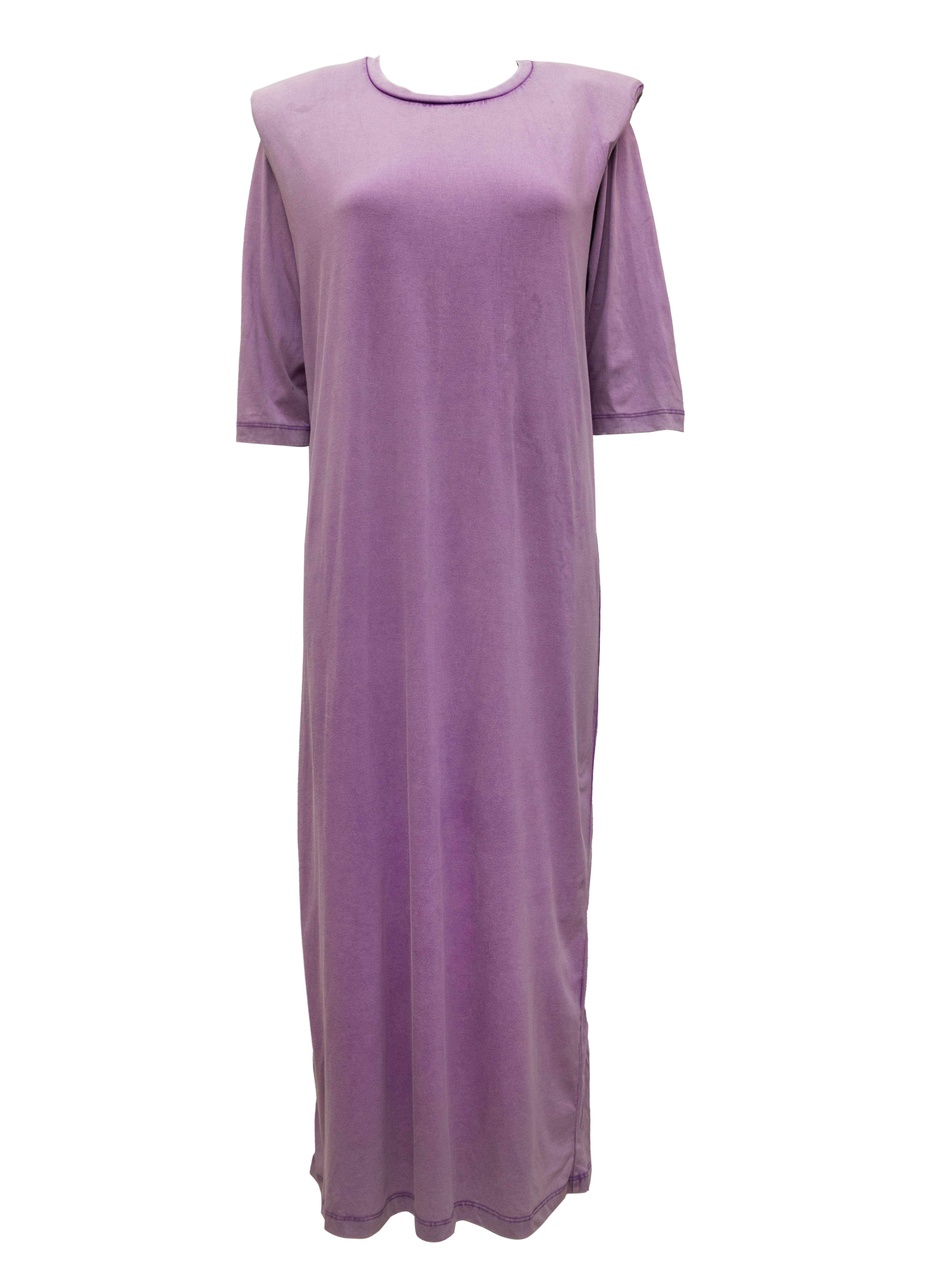 MOLLY DRESS SHOULDERS PADS INSIDE PURPLE WASHING