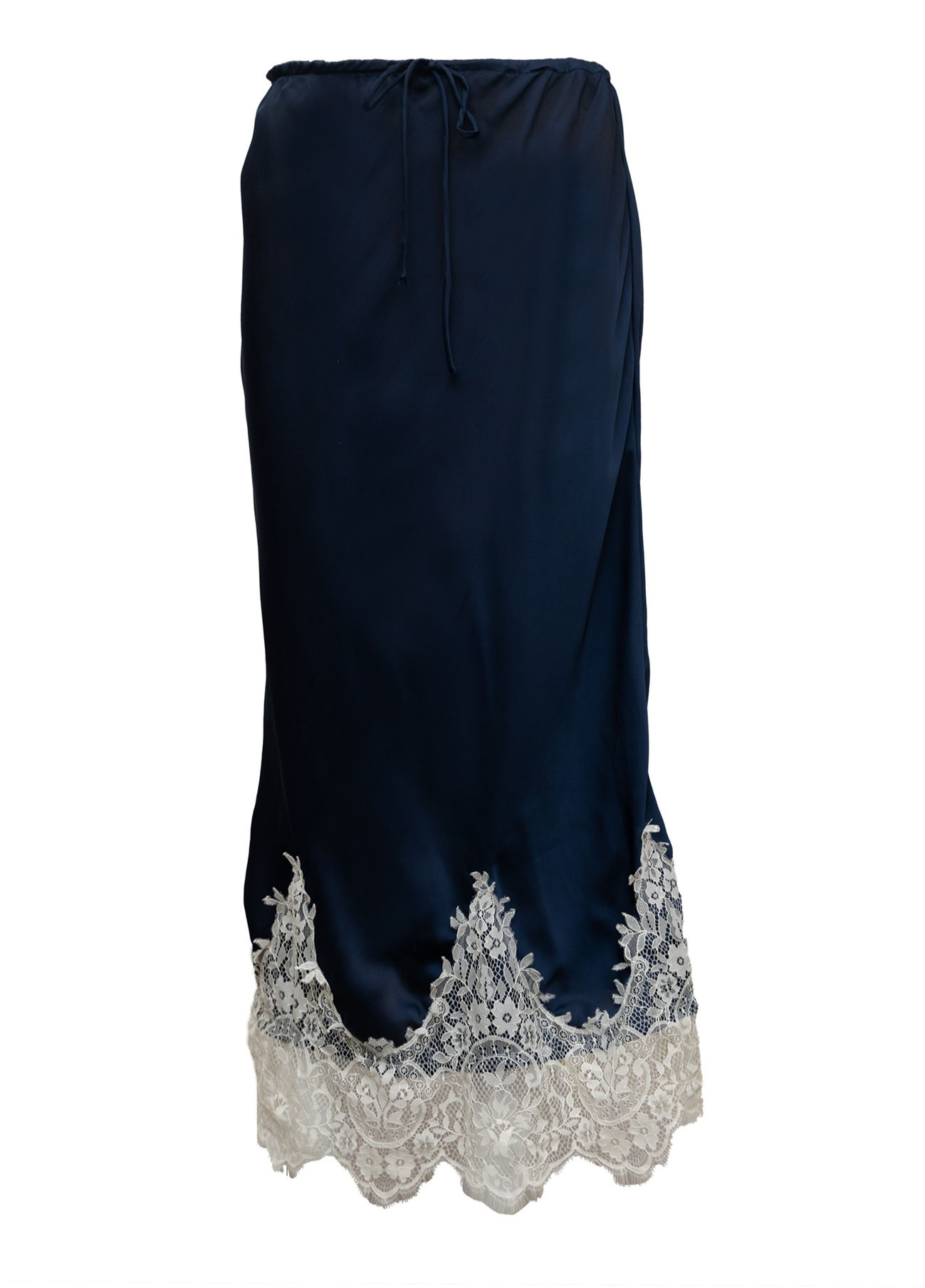 KIARA SKIRT NAVY BLUE WITH CREAM LACE