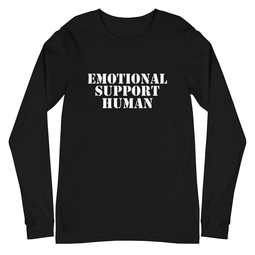 Thumbnail: emotional support human - cbLc - Unisex Long Sleeve Tee