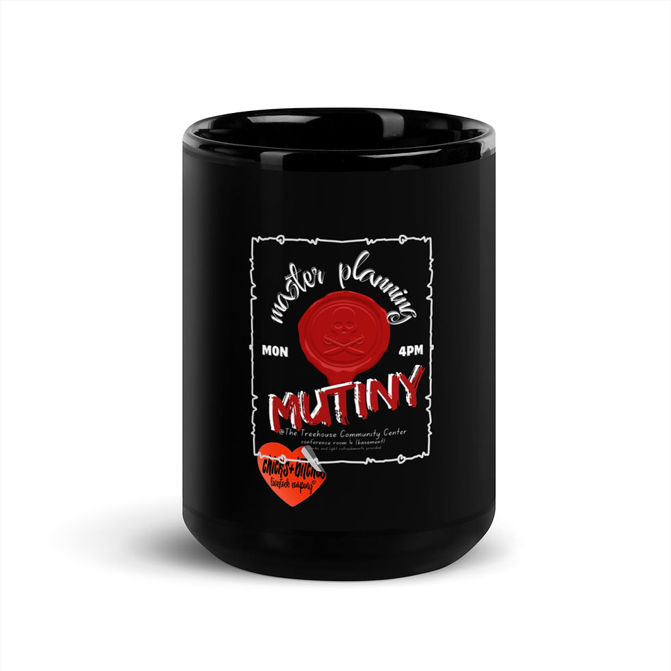 Thumbnail: Mutiny Mondays - cbLc - Black Glossy Mug