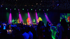 Tropicalia Show Band performing on stage at Pele' event - Evolution London 