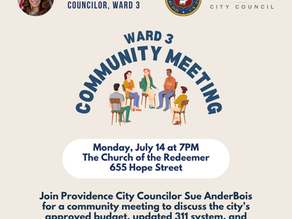 July Ward 3 Meeting & Other PVD Updates