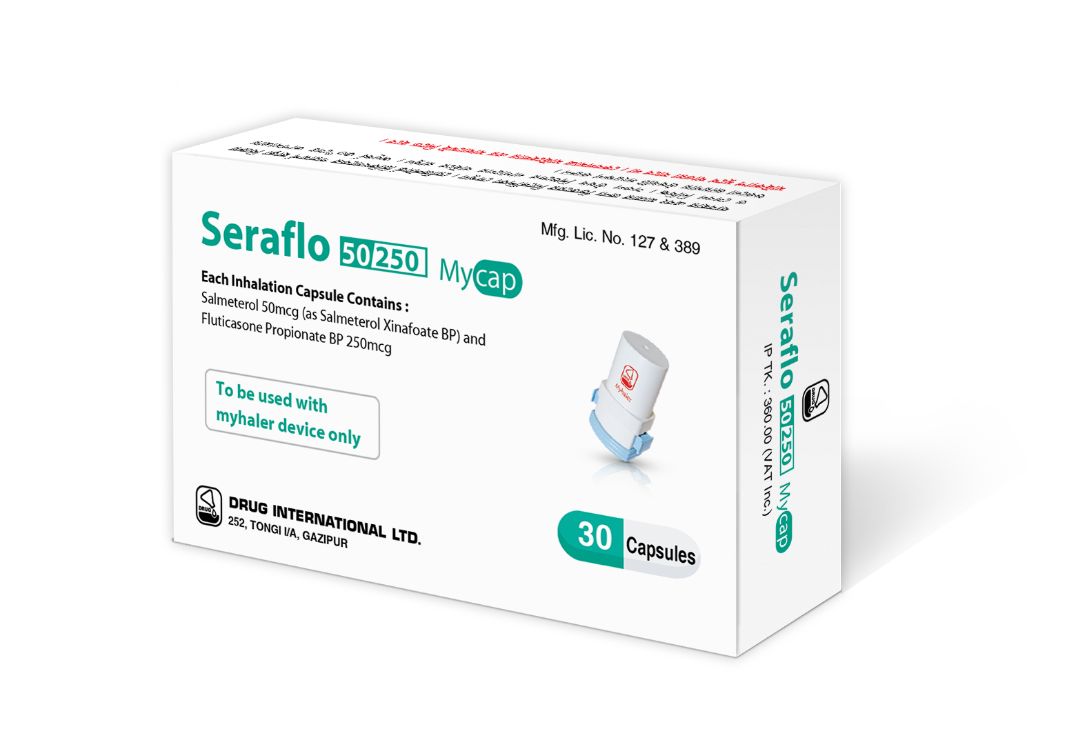 Salmeterol 50mcg as Salmeterol Xinafoate and Fluticasone Propionate 250mcg