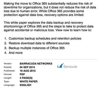 TechTarget Barracuda Lead-Gen Email