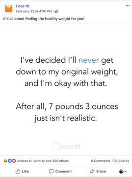 Lose It! Engagement: Original Weight Meme