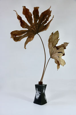 Vase, candle holder, architectural, cement, structural organic, weathered, urban, nature