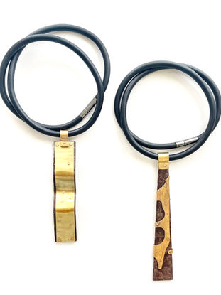 Necklace, geometric, architectural, handmade, jewelry, art, long, unique, oneofakind, found objects, washers, long bar pendant, steel