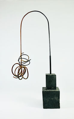 Sculpture, 3-D art, artists, wire, cement, modern, architectural, organic structure