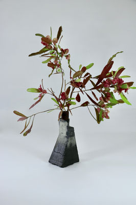 Vase, candle holder, architectural, cement, structural organic, weathered, urban, nature