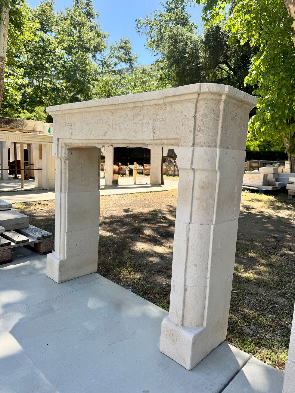 Thumbnail: Limestone Fireplace from France
