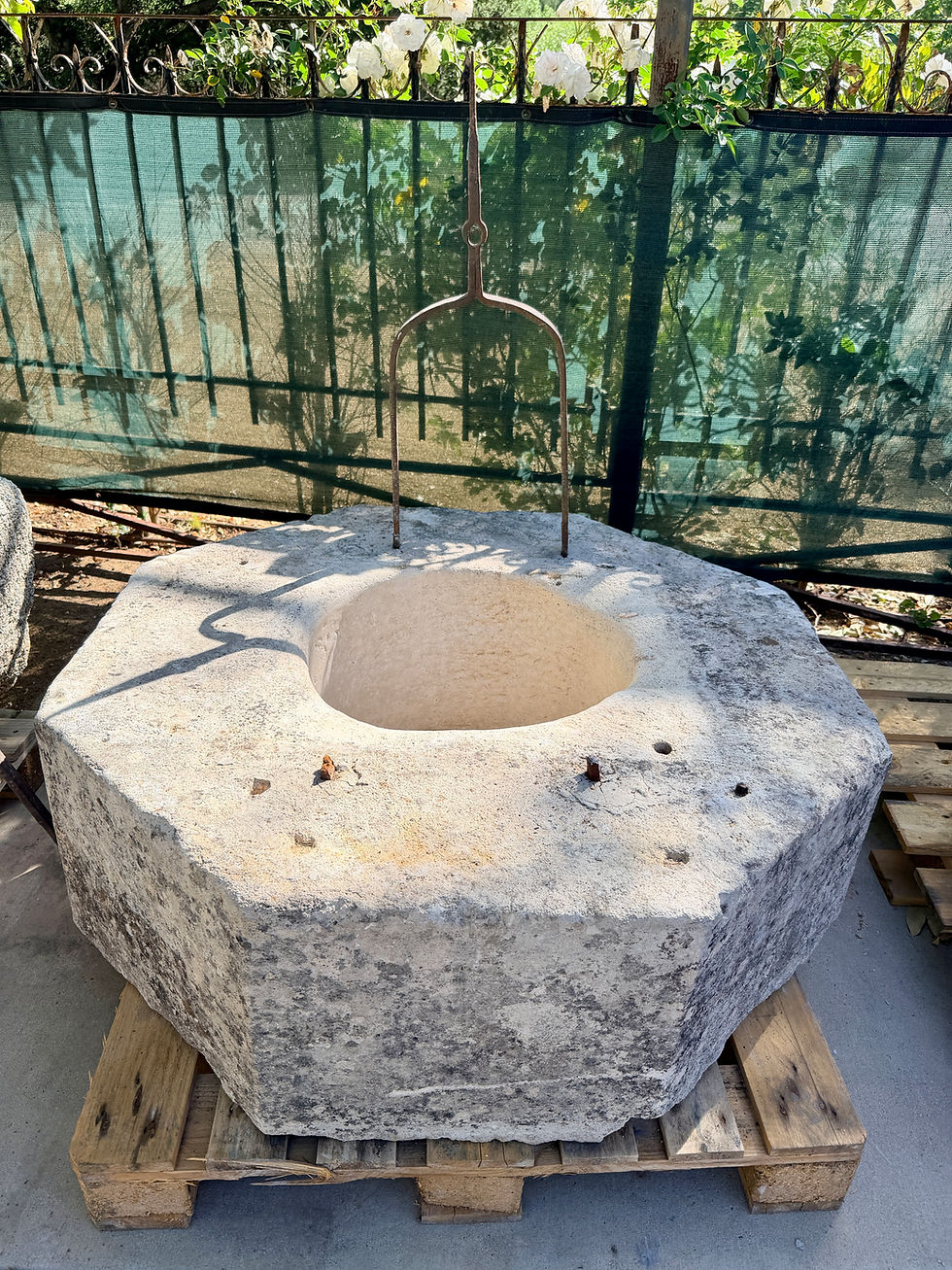 Thumbnail: Antique Limestone Well head from France