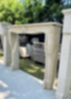 Thumbnail: Antique French Limestone Fireplace at Charme D'antan