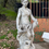 Thumbnail: Cast Limestone Garden Statue woman holding cornucopia