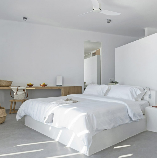 Microcement master bedroom