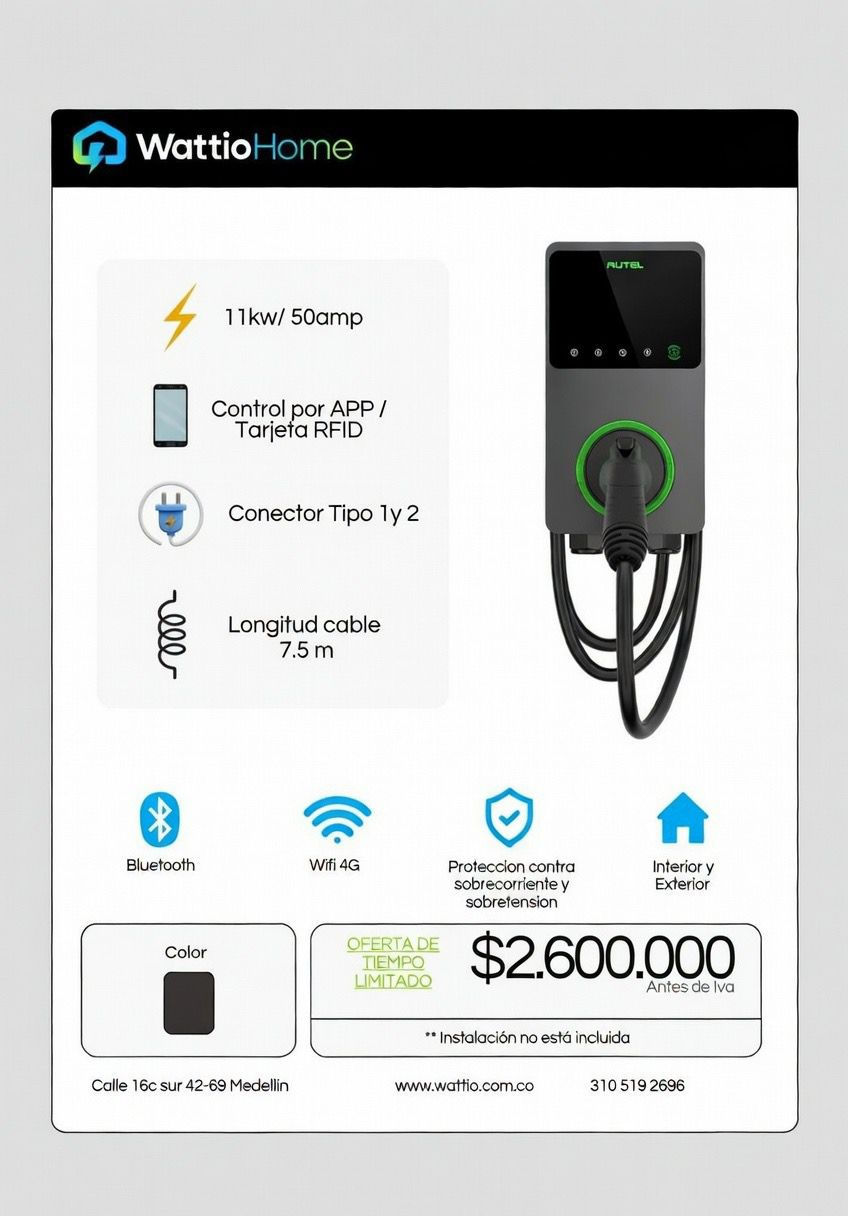 Mejor cargador carro eléctrico Medellín | Guía y tipos de cargadores EV