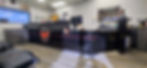 Fully custom reception desk for business done by Total Package Interiors
