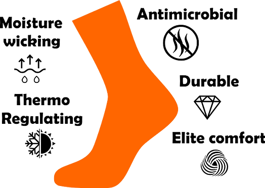 Currere running sock features