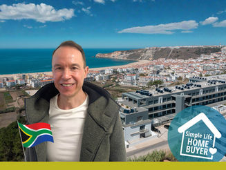 Michael Tweedie from South Africa overlooking Nazaré, after buying a property in Portugal with the Simple Life Home Buyer services.
