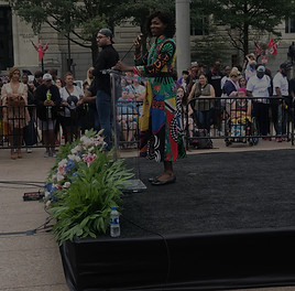Aryah Lester executive director of transgender strategy center at the trans march