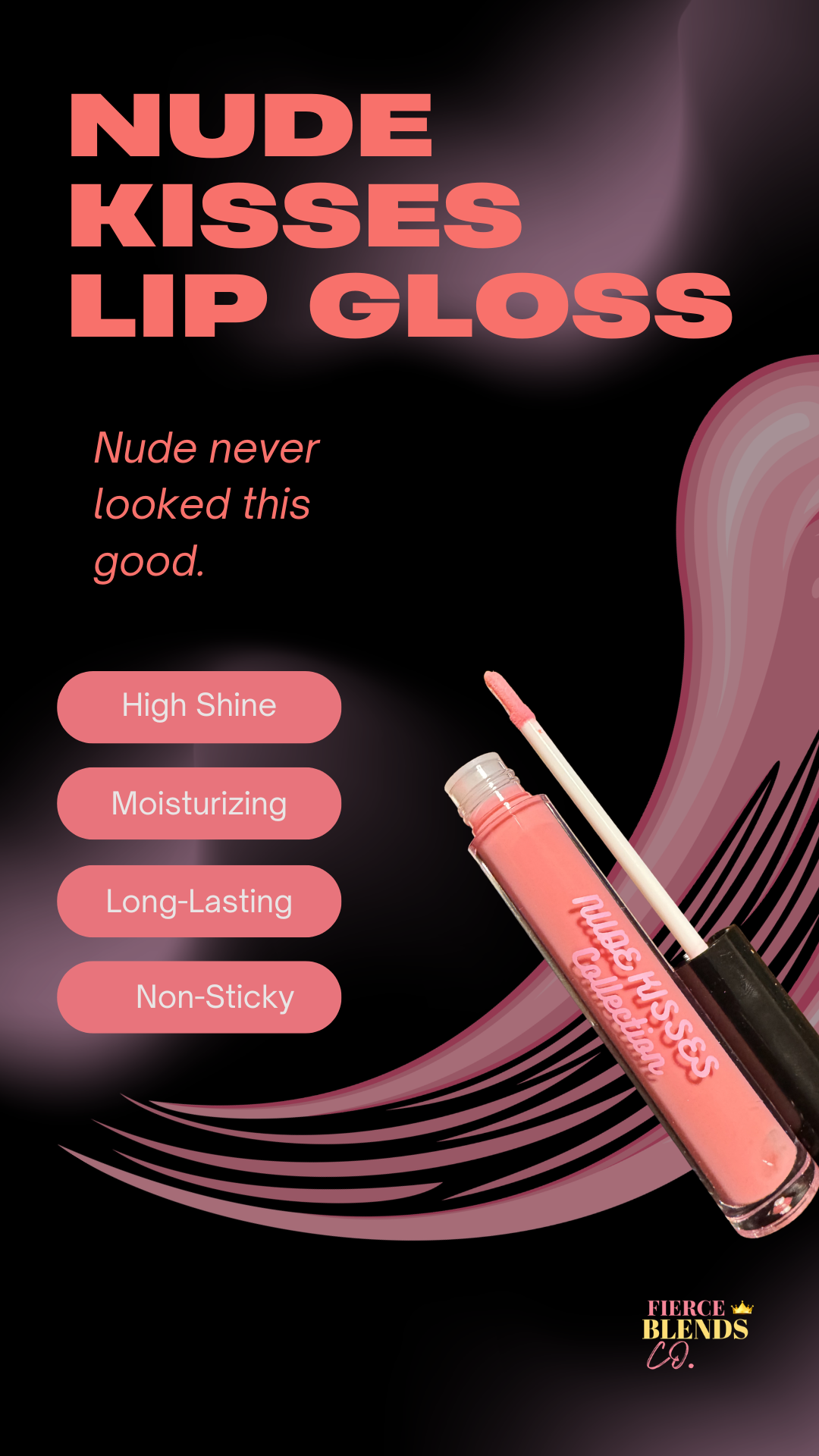 Nude Kisses Lip Gloss