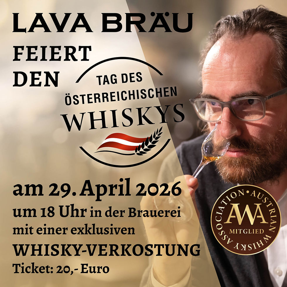 Ticket Tag des österreichischen Whiskys Lava Bräu Whisky Verkostung