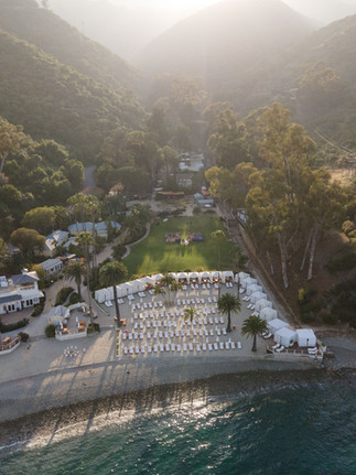 Descanso Beach Club Wedding drone Photos