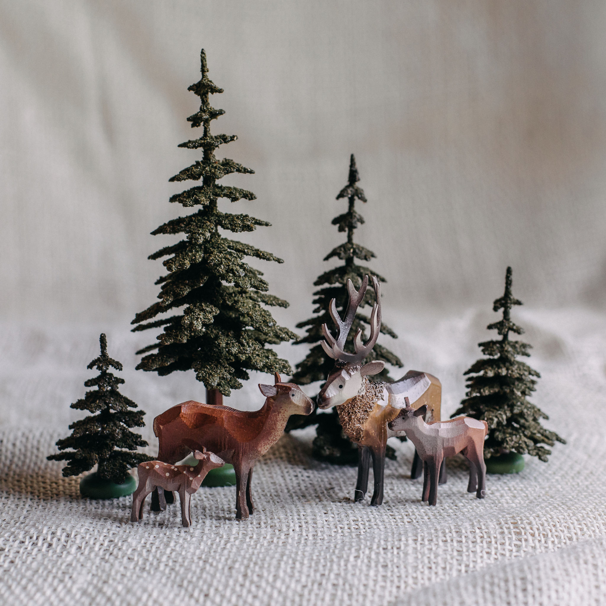 Rotwild, kleines Set