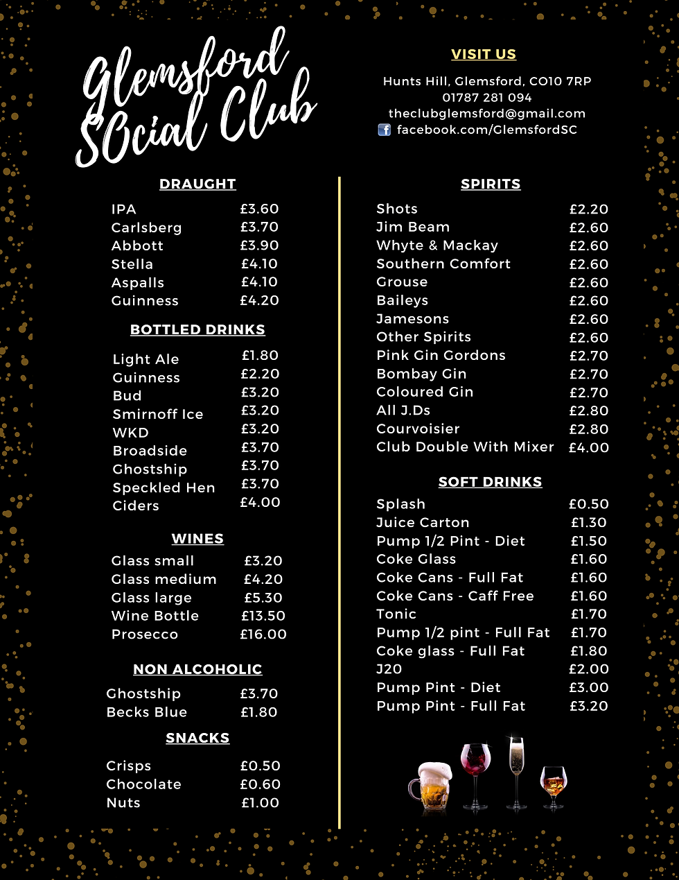 Club Menu 2022 Prices