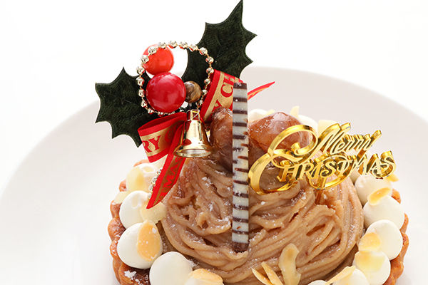 サムネイル： 無添加　栗をたっぷりしのばせた Xmas 和栗モンブランタルト 4号 クリスマス2025