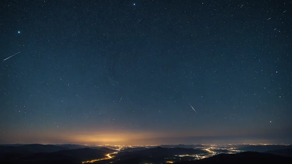 High angle view of a tranquil night sky filled with stars