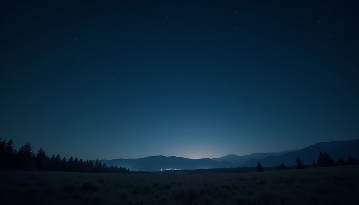 Eye-level view of a starry night sky with Gemini constellation clearly visible