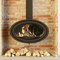 Oval Fonte flamme design hors du commun suspendu ou murale