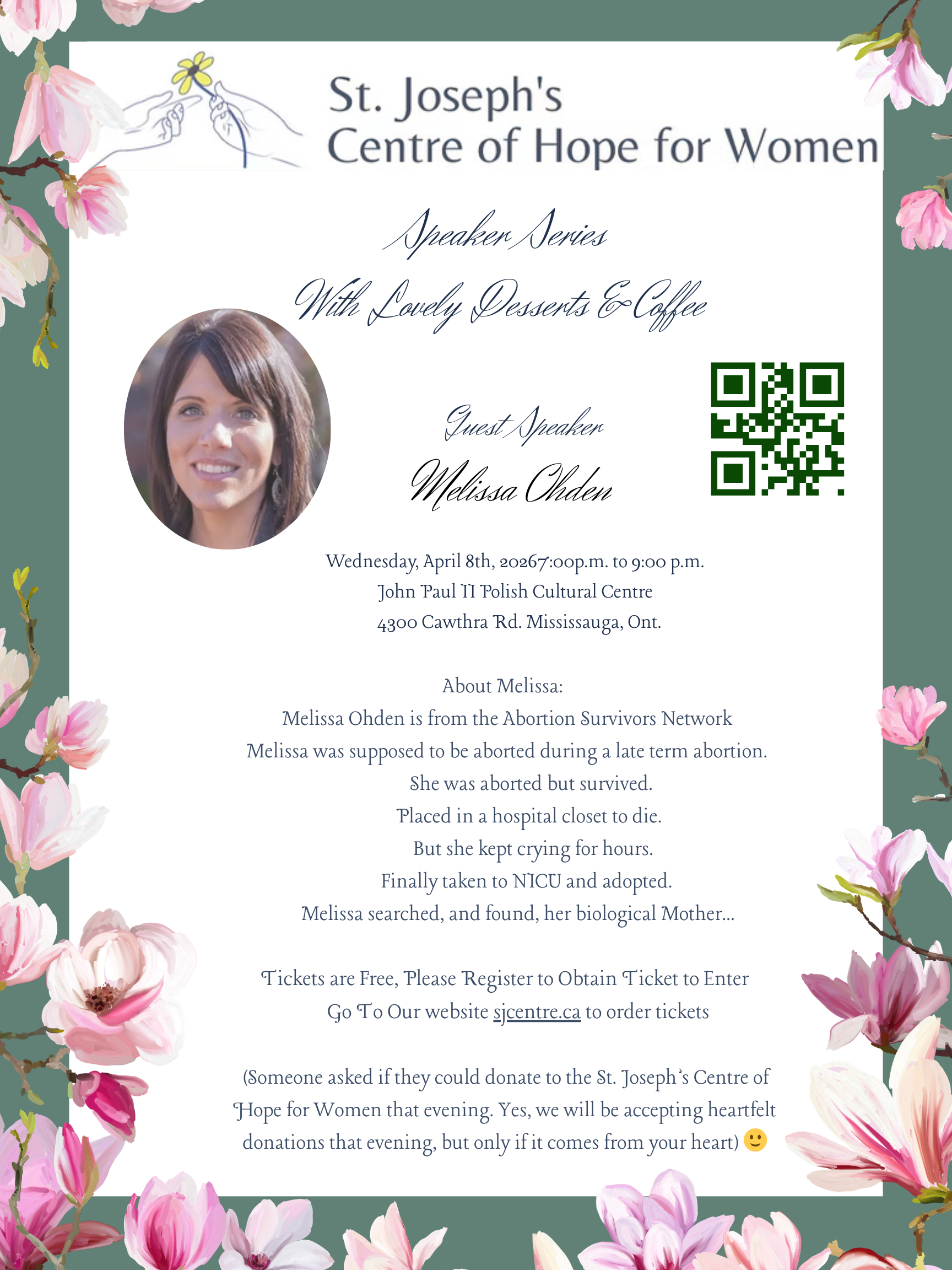 Melissa Ohden speaker event