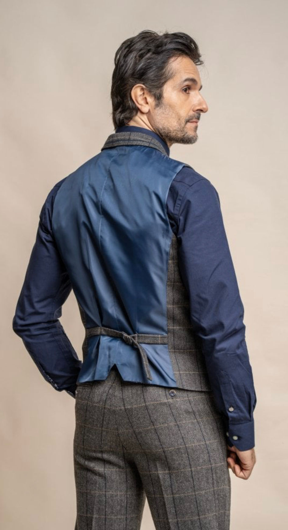 Thumbnail: ALBERT GREY REGULAR TWEED CHECK SUIT HOUSE OF CAVANI