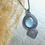 Thumbnail: Glowing Aquamarine Set In Layered Sterling Silver Setting w/Silver Chain