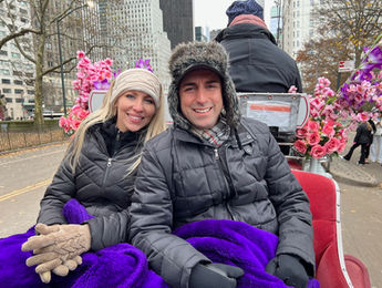 Chad and Danielle Reyes behind the scenes of Podcast