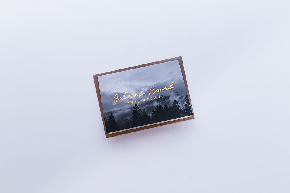 Thumbnail: Jehovah Ezrah The Lord my help sympathy card |  Psalm 121:1-2
