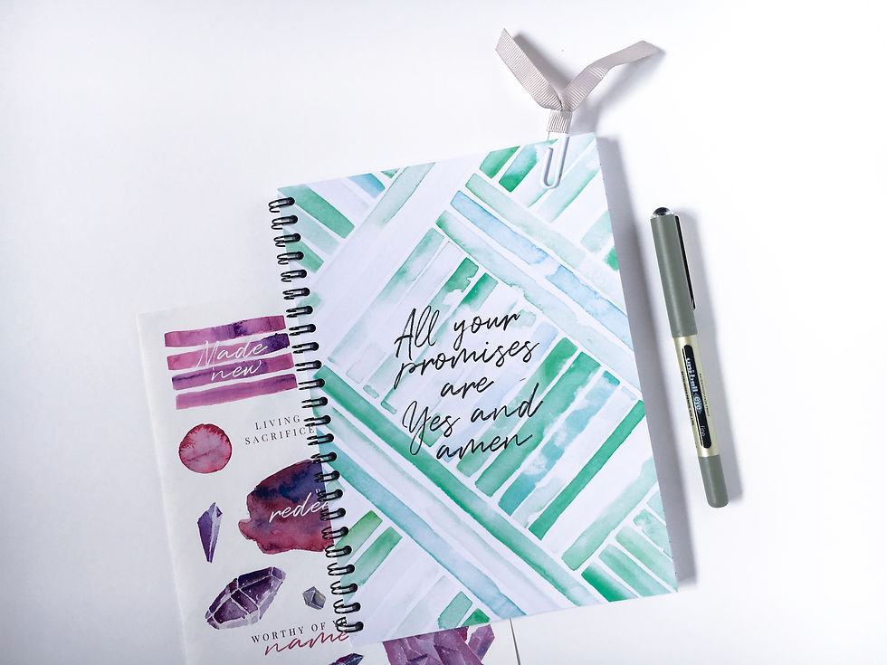 Thumbnail: All Your promises A5 spiral wire bound notebook | Doodling Faith