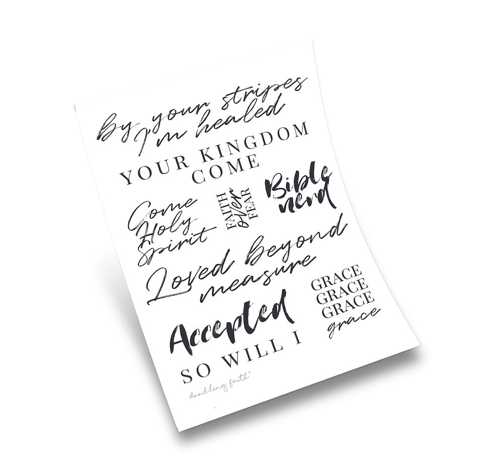 Identity in Christ Stickers for Bible journaling | Doodling Faith