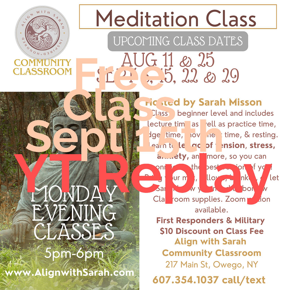 Replay of Sept 15th Meditation
