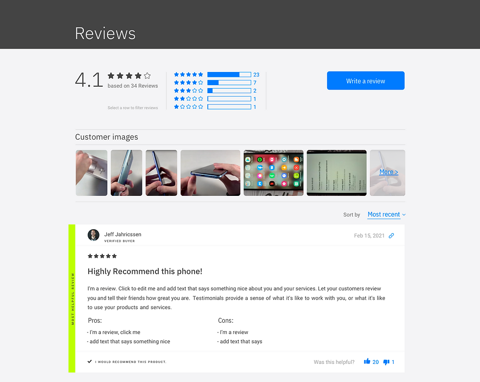 Review widget preview