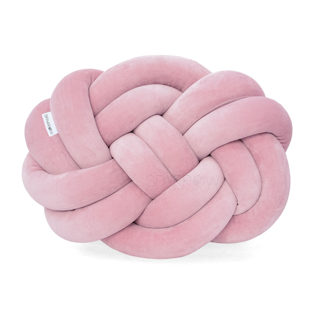 Poduszka knot PRECEL / knot pillow / knot cushion - dirty pink