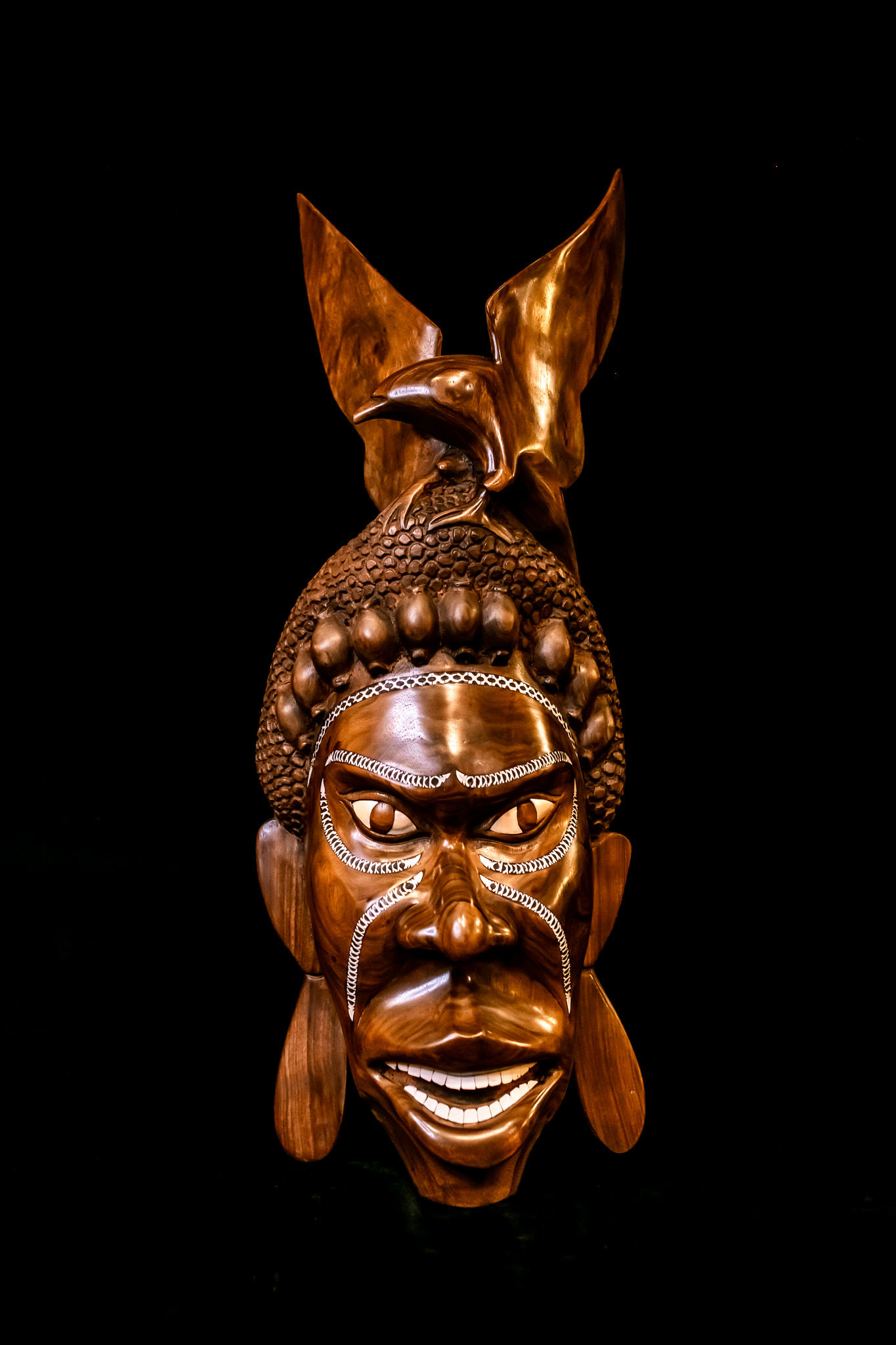 WARRIOR MASK WITH EAGLE - SOLOMON ISLANDS