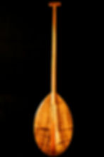 Thumbnail: Back view of koa wood paddle Kauai