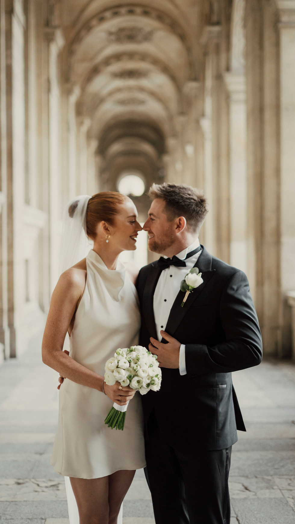 elope in Paris Louvre sunrise