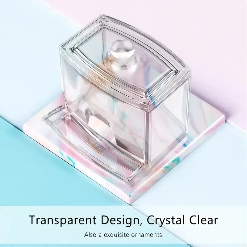 Thumbnail: Clear Cotton Swab Holder and Bathroom Storage Container