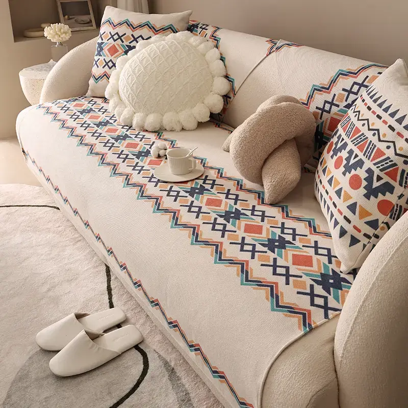 Thumbnail: Bohemian Linen and Cotton Sofa Cushion for Home Decor