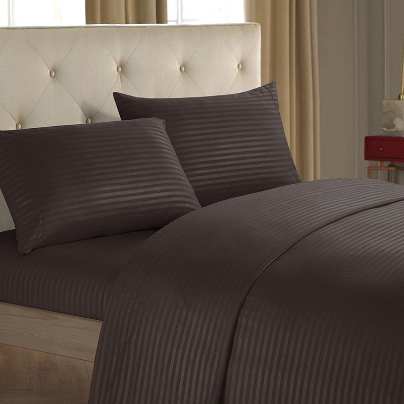 Imitation Satin Striped 3/4-Piece Bedding Set