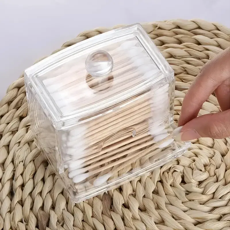 Thumbnail: Clear Cotton Swab Holder and Bathroom Storage Container